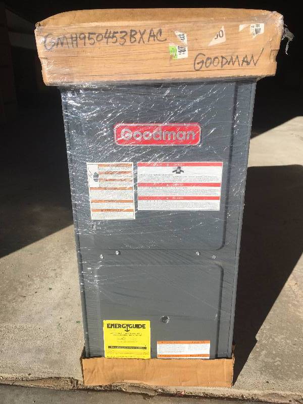 New Goodman Furnace, Model GMH950453BX