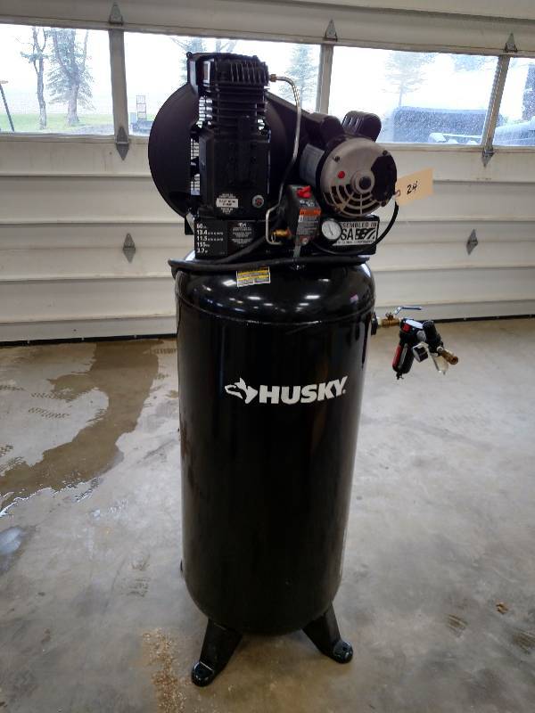 lot 24 image: Husky 3.7 hp, 60 Gallon Air Compres...