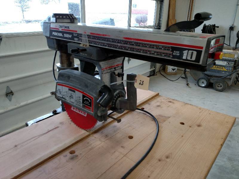 lot 23 image: Craftsman 10 Radial Arm Saw, Works...