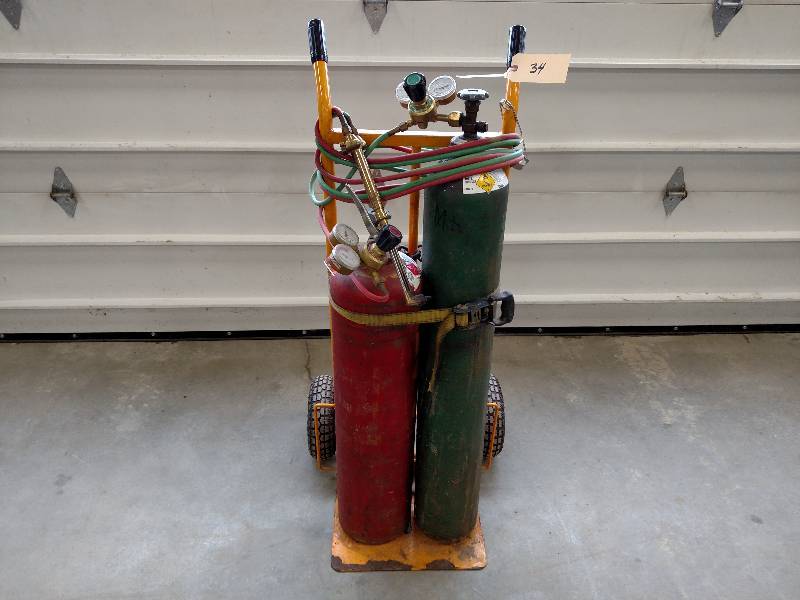 Oxy/Acetylene Torch with Cart, Gaug... | Machine Shop Estate | K-BID