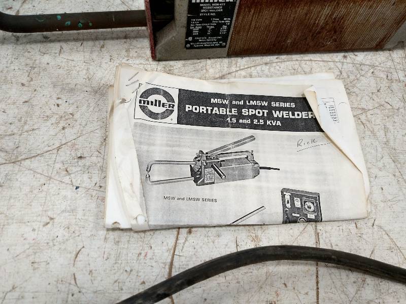 lot 38 image: Miller 1.5 KVA Spot Welder, 115 v, ...