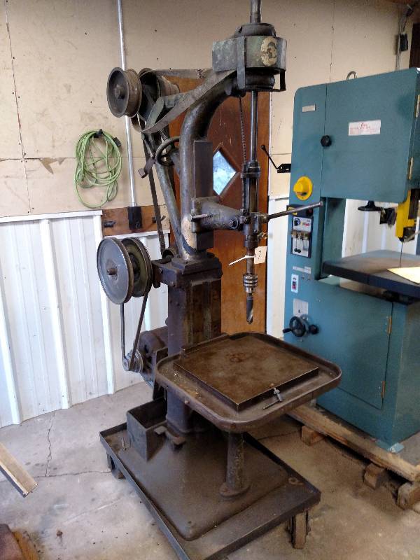 lot 7 image: 19 Drill Press, Belt Driven, 1 hp,...