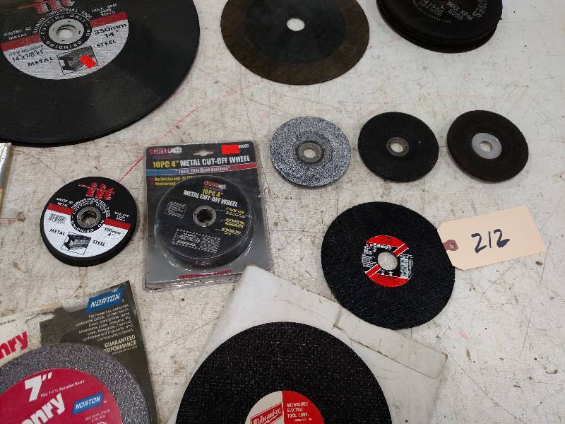 lot 212 image: Asstd Grinding Wheels...