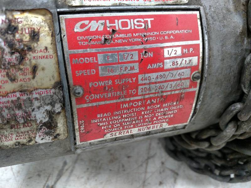 lot 217 image: CM Lodestar 12 Ton Electric Chain ...