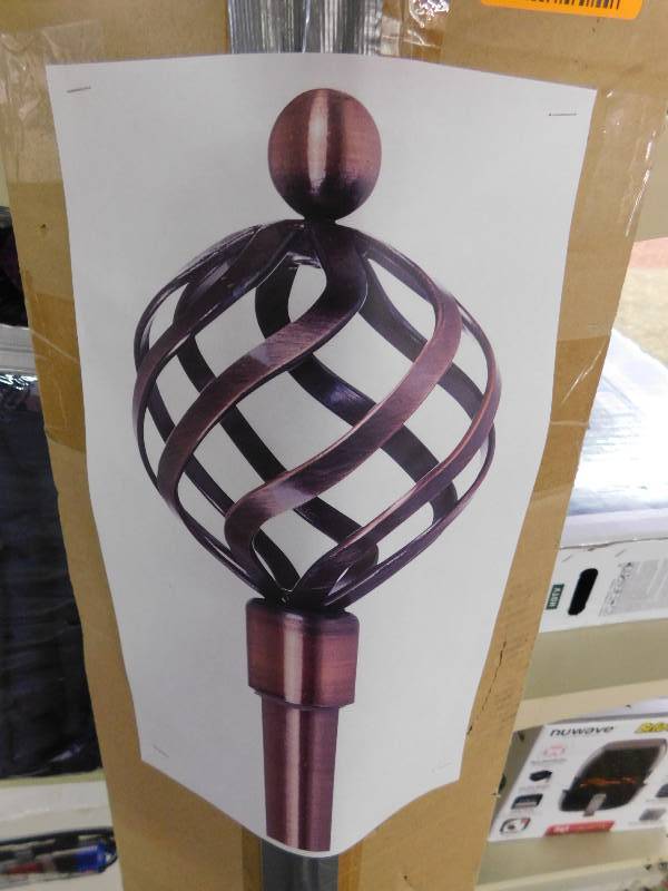 Sphere Curtain Rod 34 inch Copper