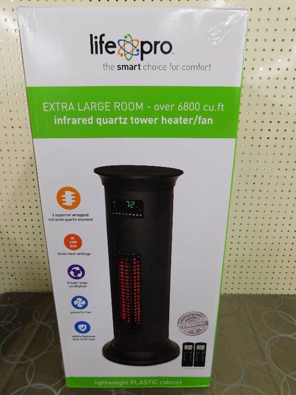Lifesmart Tower FanHeater com Black