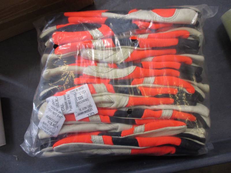 Small High Vis Pigskin Gloves