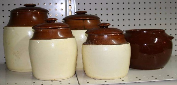 lot 74 image: Ceramic Canisters