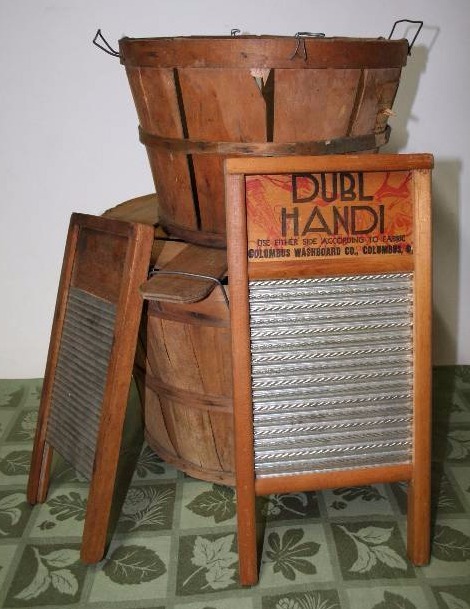 lot 98 image: Washboards and Bushel Baskets