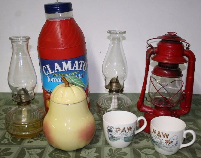 lot 109 image: Lantern, Oil Lamps, and More