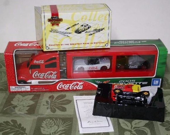 lot 117 image: Coca-Cola Semi Truck Model and Matchbox Collectible Diecast Car