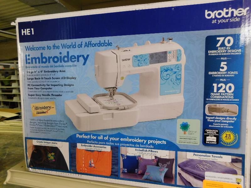 lot 70 image: Brother Computerized Embroidery Machine, MSRP $474.99