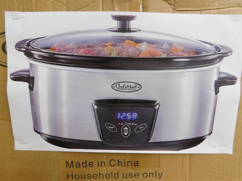 lot 88 image: CHEFS MARK 6.5L Slow Cooker w0.6L Crock, MSRP $49.99, STOCK PHOTO