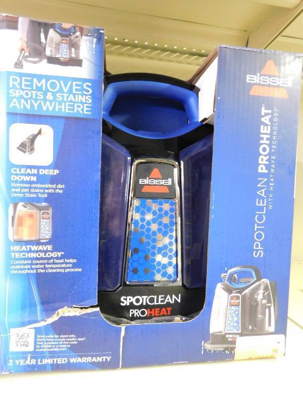 lot 96 image: BISSELL Spot Clean ProHeat Blue-Black, MSRP $149.99