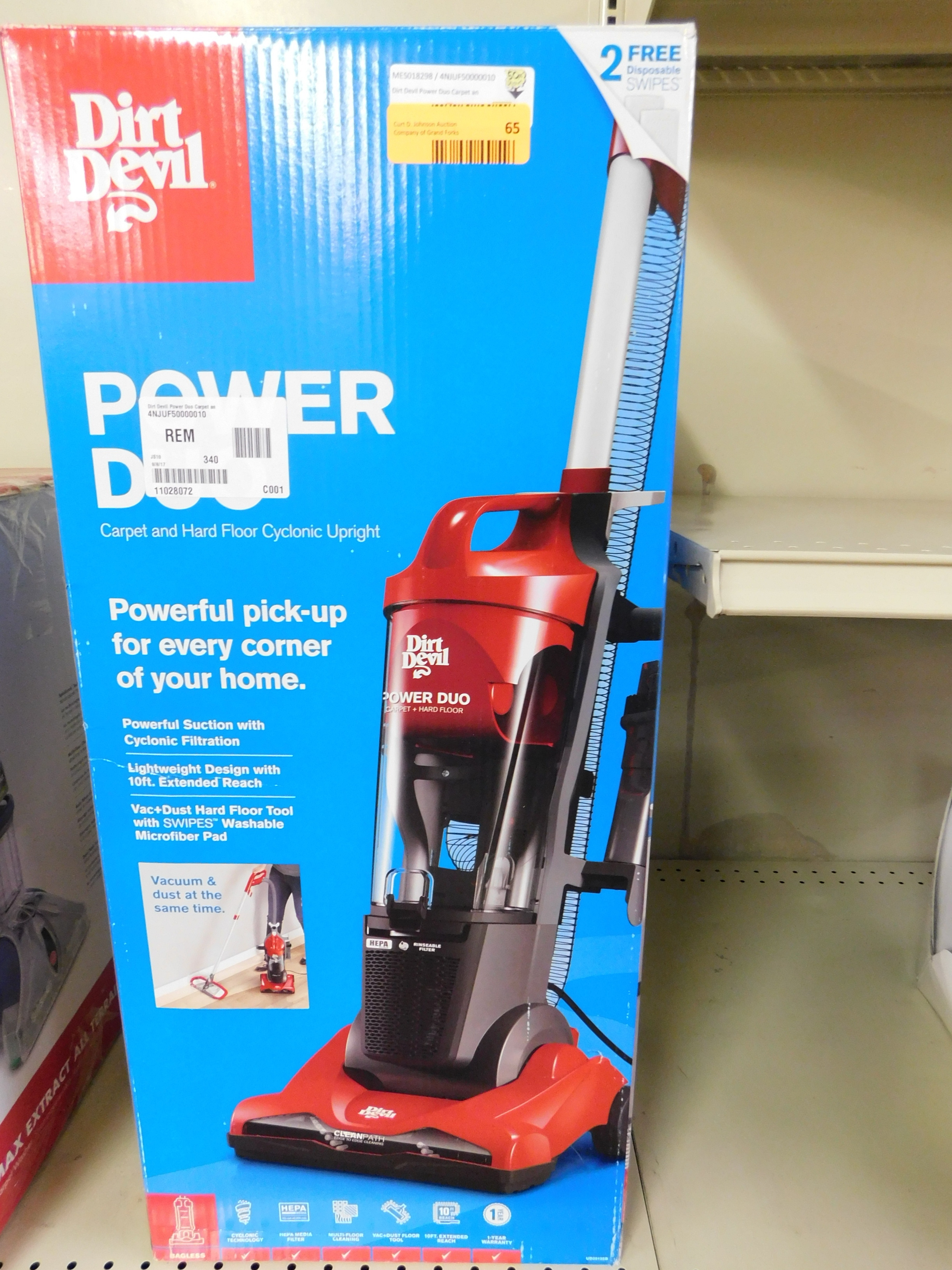 lot 65 image: Dirt Devil Power Duo Carpet, MSRP $69.99