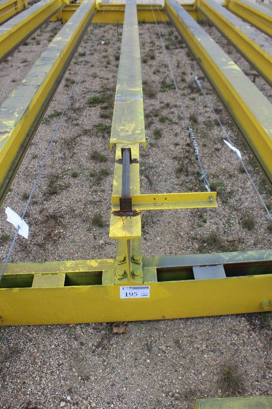 lot 195 image: Manual PushPull Overhead Bridge Crane 27 Foot x 2 Ton