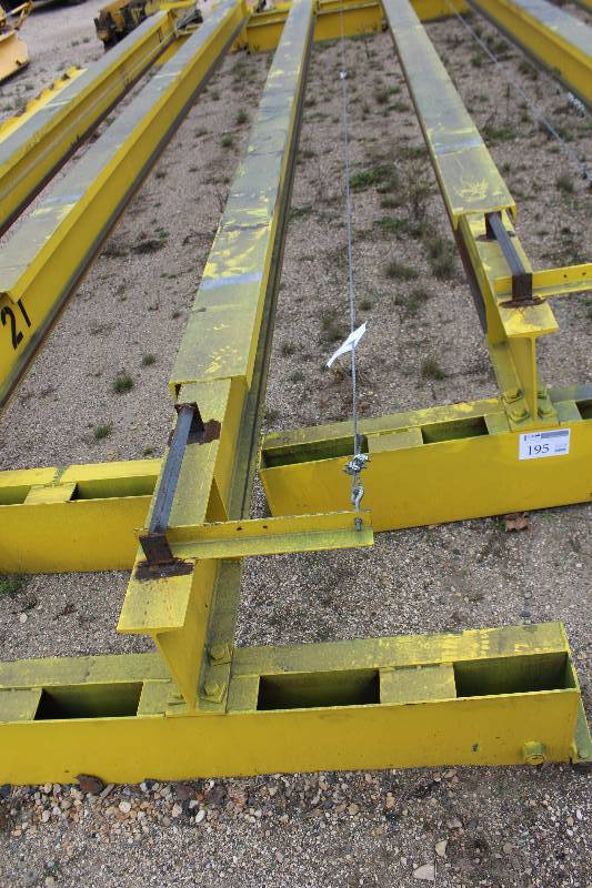lot 191 image: Manual PushPull Overhead Bridge Crane 27 Foot x 1 Ton