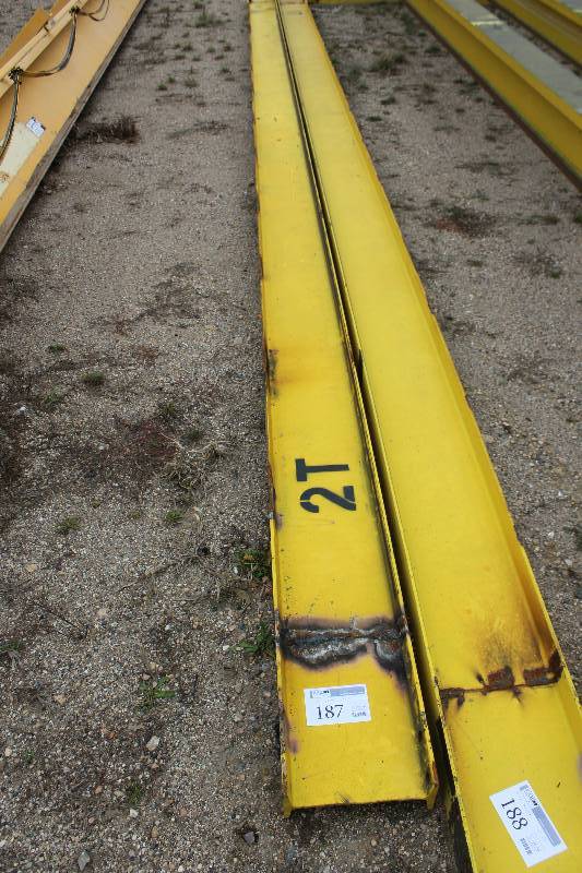 lot 187 image: Manual PushPull Overhead Bridge Crane 27 Foot x 2 Ton