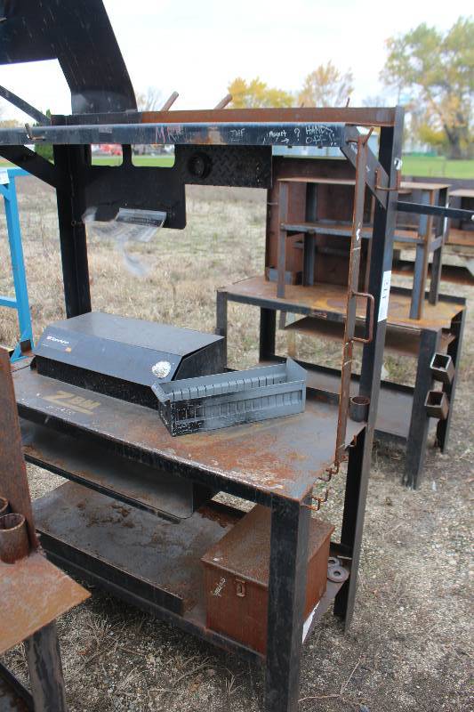 lot 211 image: Lot of (2) Metal Work Table