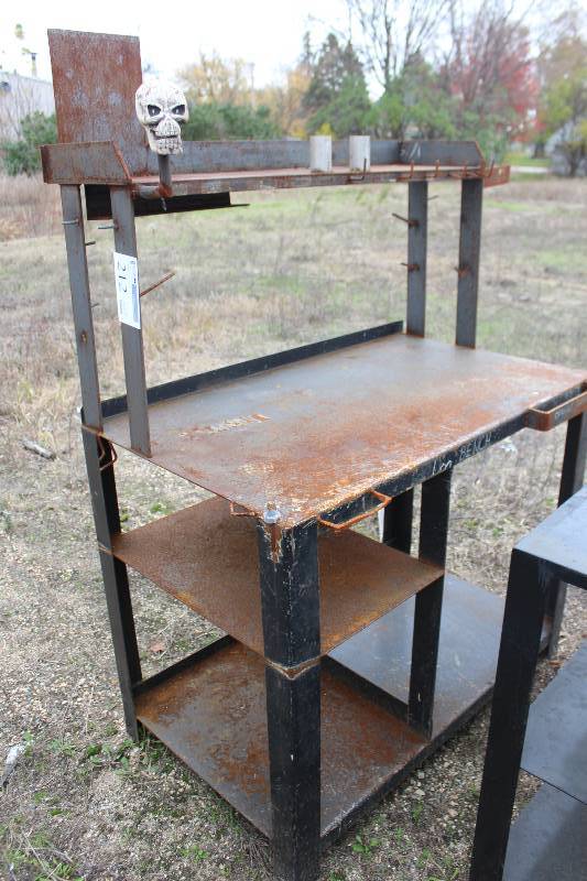 lot 212 image: Lot of (2) Metal Work Table