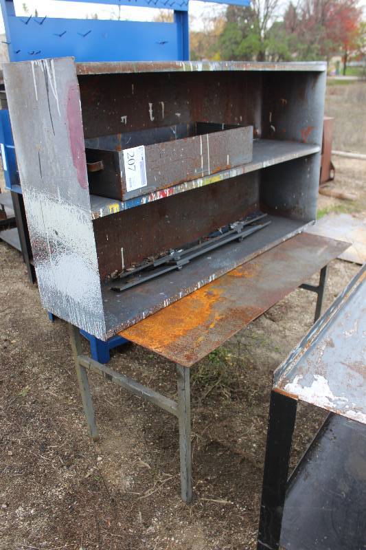 lot 207 image: Lot of (2) Metal Work Table