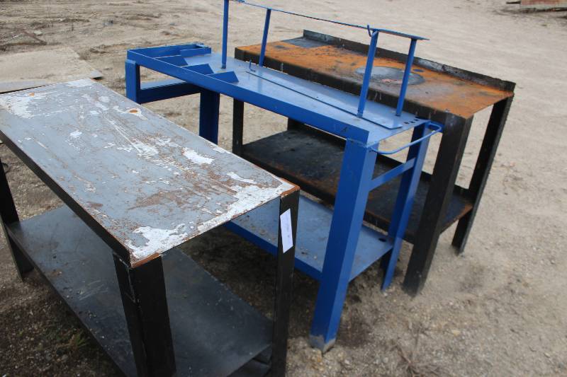lot 208 image: Lot of (3) Metal Welding Tables