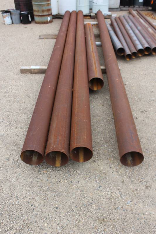 lot 213 image: Lot of (5) 6in. Steel Pipe
