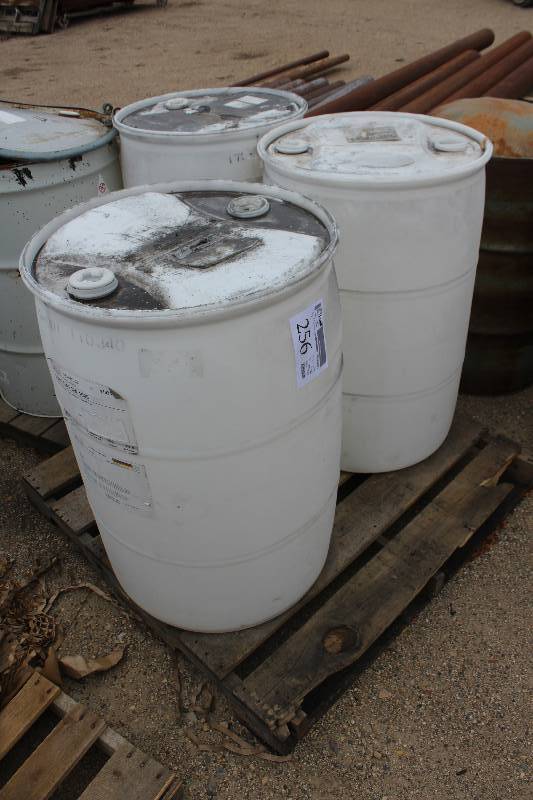 lot 256 image: Lot of (3) Plastic Barrels