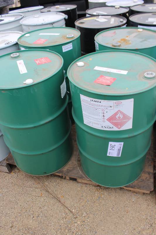lot 261 image: Lot of (4) Metal Barrels