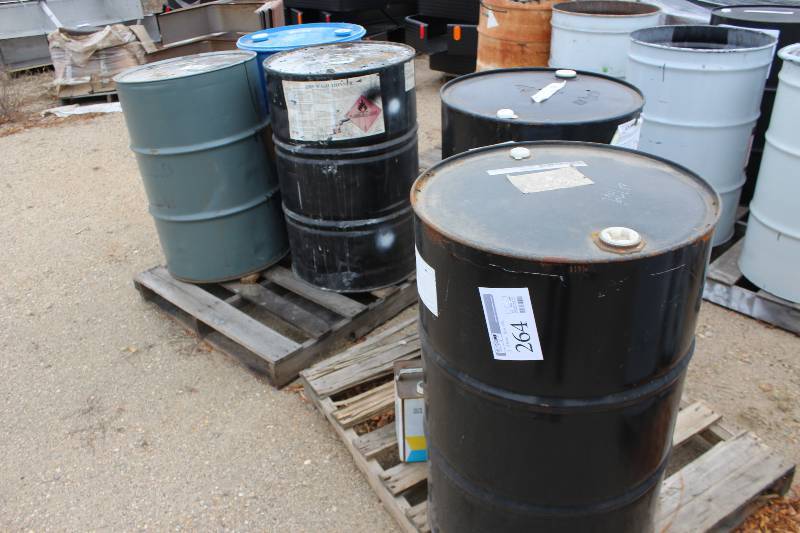 lot 264 image: Lot of (4) Metal Barrels