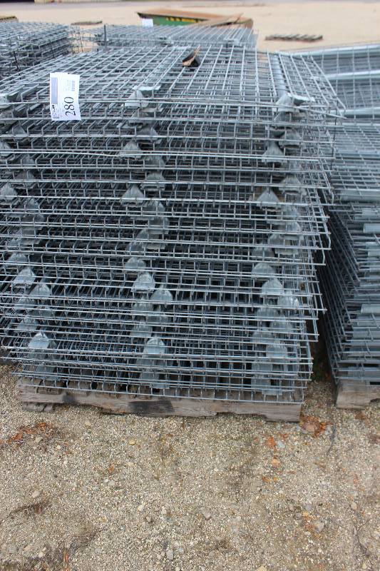 lot 280 image: Lot of (40) Pallet Racking Wire Racks