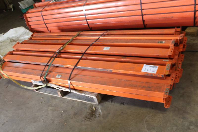 lot 143 image: Pallet Lot of (24) Pallet Racking Steel Cross Beams