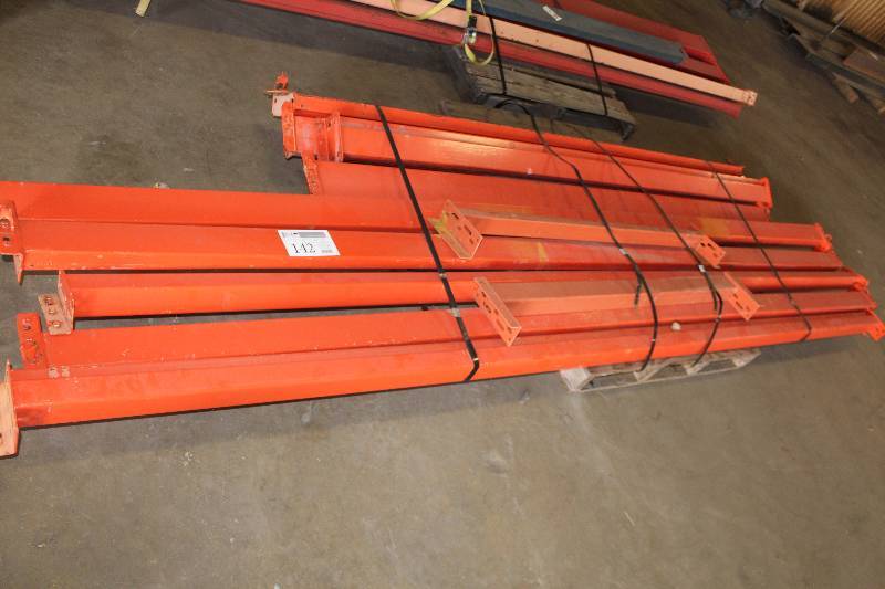 lot 142 image: Pallet Lot of (11) Pallet Racking Steel Cross Beams