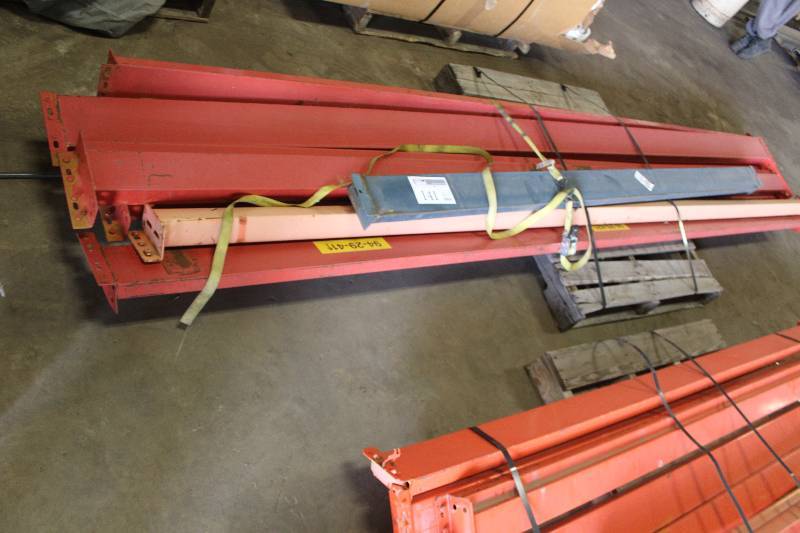 lot 141 image: Lot of (Approximately 7) Pallet Racking 144in. Steel Cross Beams