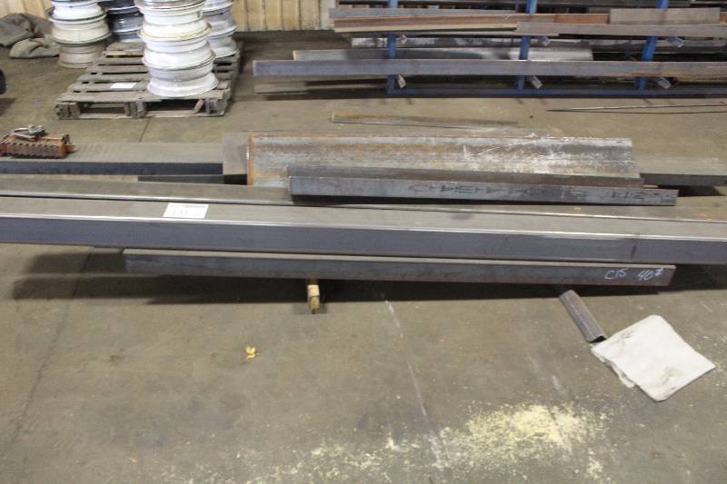 lot 131 image: Pallet Lot of Steel Beams, Steel Sheets, Magnetic Brace