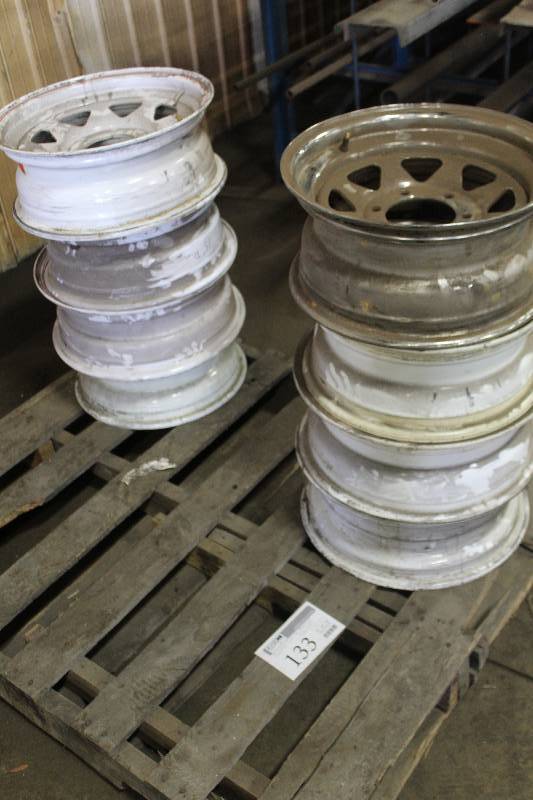 lot 133 image: Lot of (8) 6-Lug 16in. Trailer Wheels