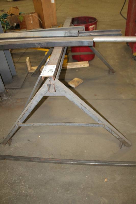 lot 129 image: Steel Sawhorse, Misc Scrap Steel