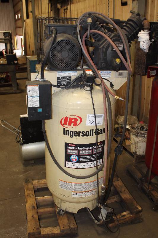 lot 38 image: Ingersoll-Rand Industrial 80-Gallon 175 psi Two-Stage Air Compressor