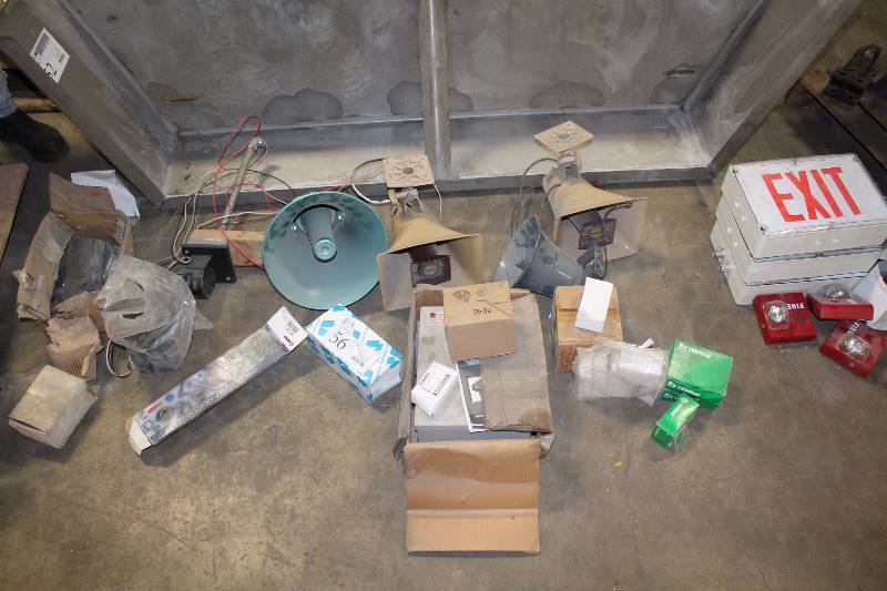 lot 56 image: Emergency EXIT Lighting, Sirens, Hardware
