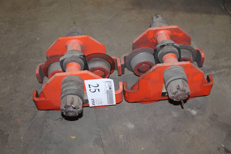 lot 25 image: Lot of (2) Jet 2-Ton Plain Trolleys