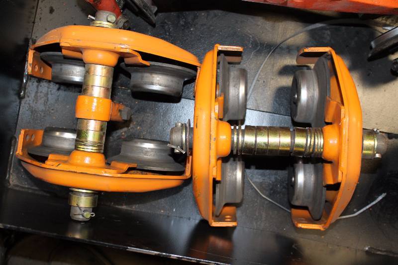 lot 22 image: Lot of (2) Harrington 1-Ton Crane Trolleys