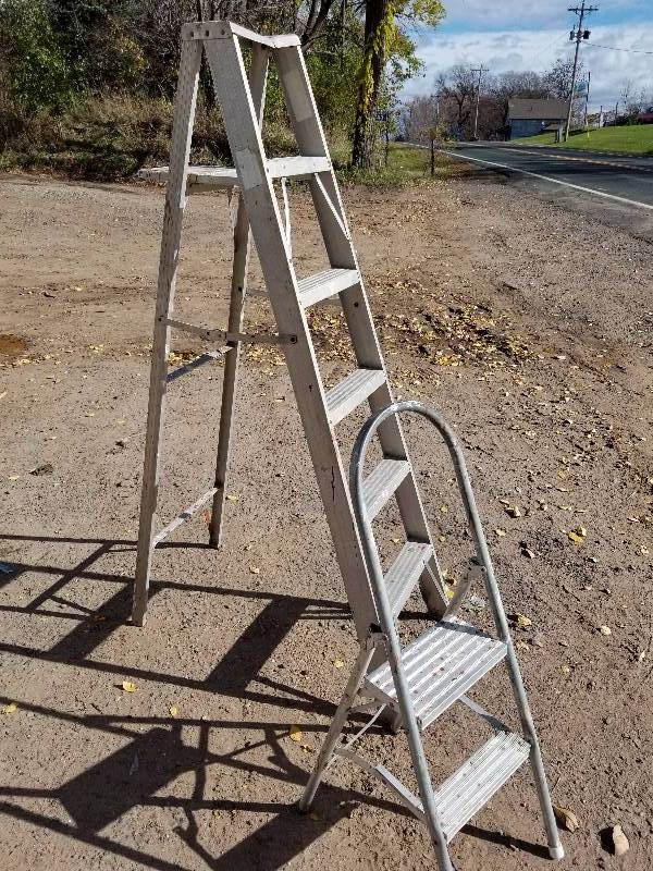 lot 61 image: Two ladders