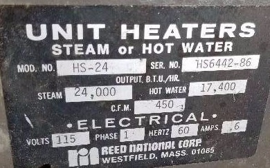 lot 47 image: Sterling HS-24 Unit Heater