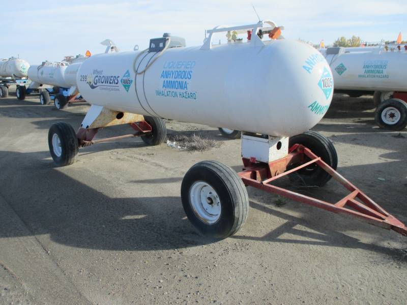 lot 9 image: 1,000 gal Anhydrous TankTrailer