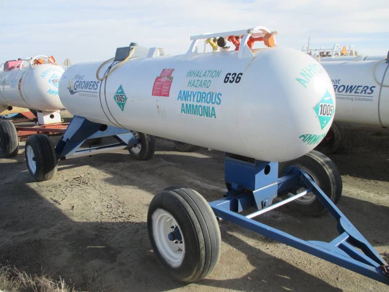 lot 19 image: 1,000 gal Anhydrous TankTrailer