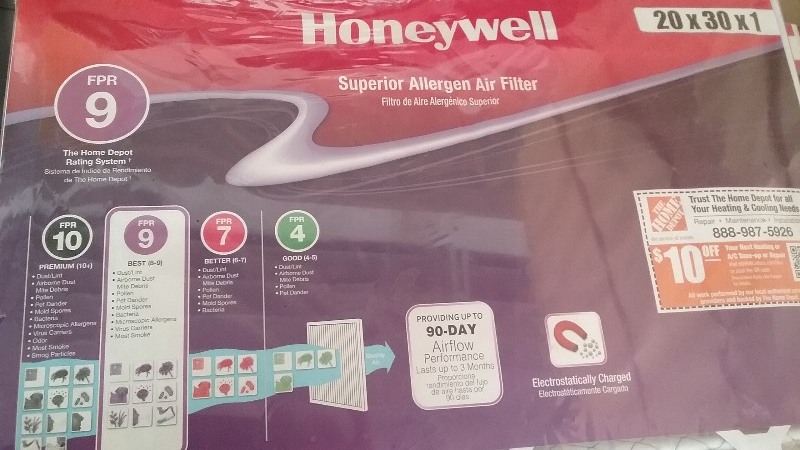 4x Honeywell Air Filter