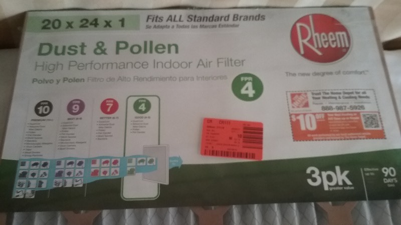 Rheem  Pack Air Filters