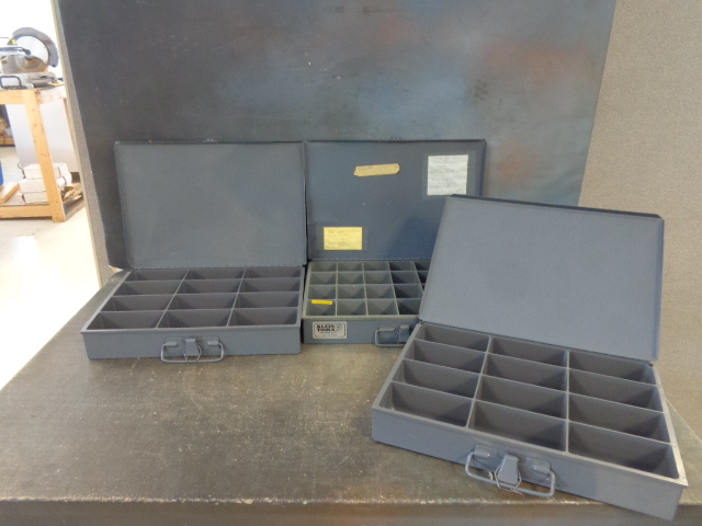 lot 47 image: Metal Organizer Boxes