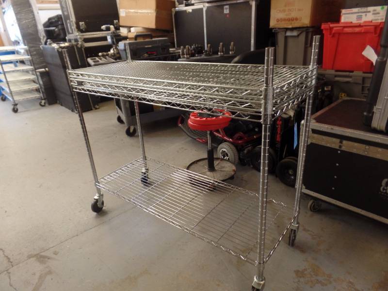 lot 116 image: ROLLING METRO STYLE INDUSTRIAL SHELVING