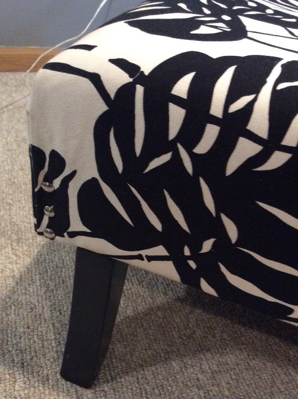 Coffee Table Ottoman - Leaf print